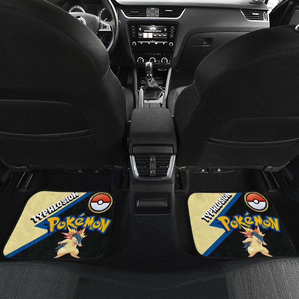 Typhlosion Car Floor Mats Custom Anime Car Interior Accessories