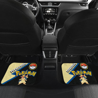 Typhlosion Car Floor Mats Custom Anime Car Interior Accessories