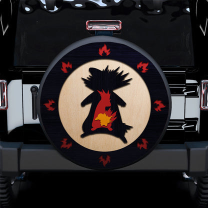 Typhlosion Evolution Fire Jeep Car Spare Tire Cover