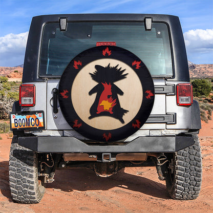 Typhlosion Evolution Fire Jeep Car Spare Tire Cover