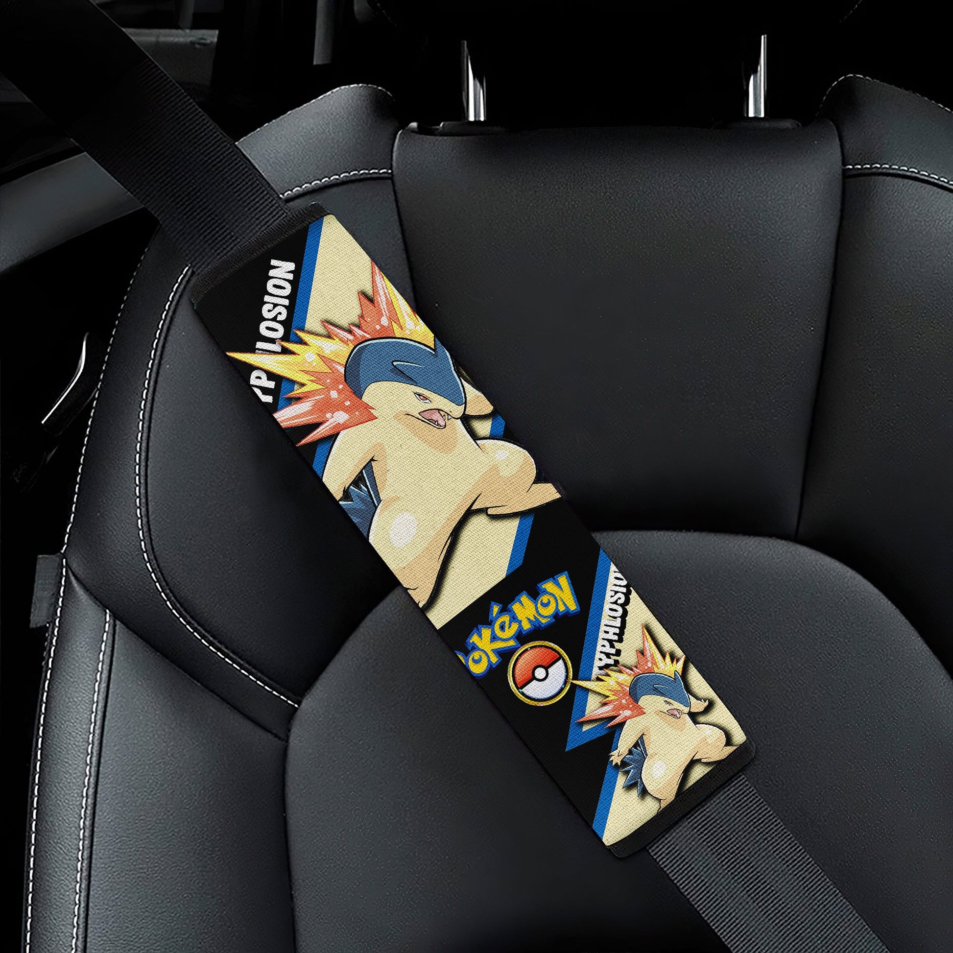 Typhlosion car seat belt covers Anime Custom Car Accessories