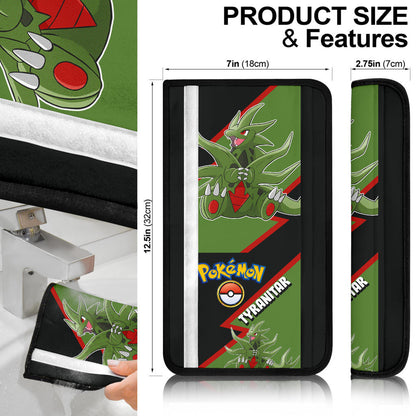 Tyranitar car seat belt covers Anime Custom Car Accessories