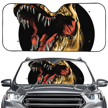 Tyrannosaurus Rex Head Print Car Windshield Sun Shade