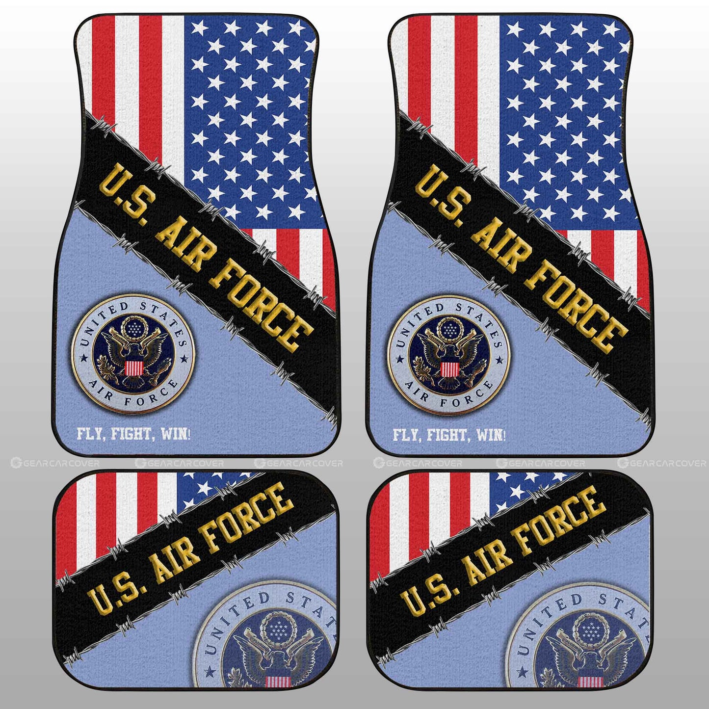 U.S. Air Force Car Floor Mats Custom United States Military Car Accessories