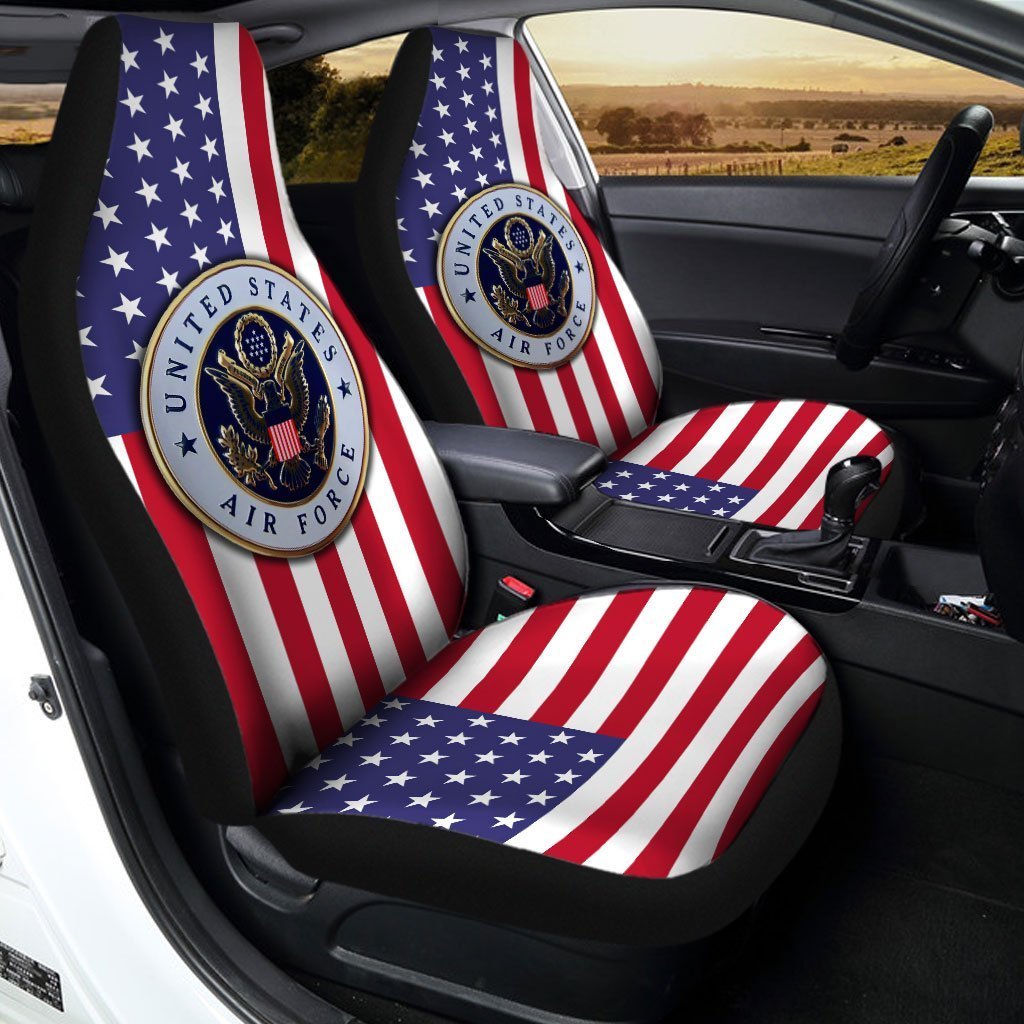 U.S Air Force Car Seat Covers Custom US Flag Car Accessories