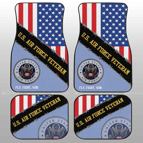 U.S. Air Force Veterans Car Floor Mats Custom United States Military Car Accessories