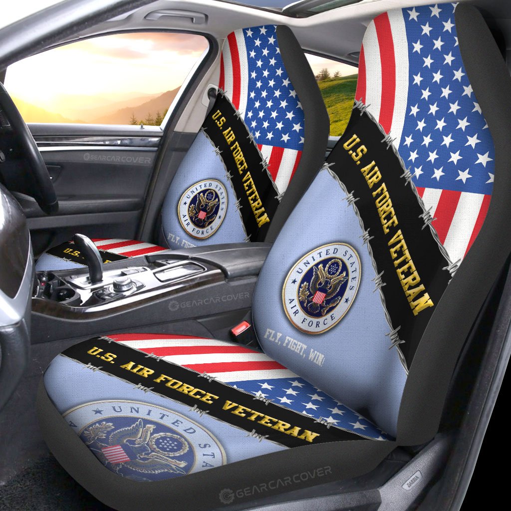 U.S. Air Force Veterans Car Seat Covers Custom United States Military Car Accessories