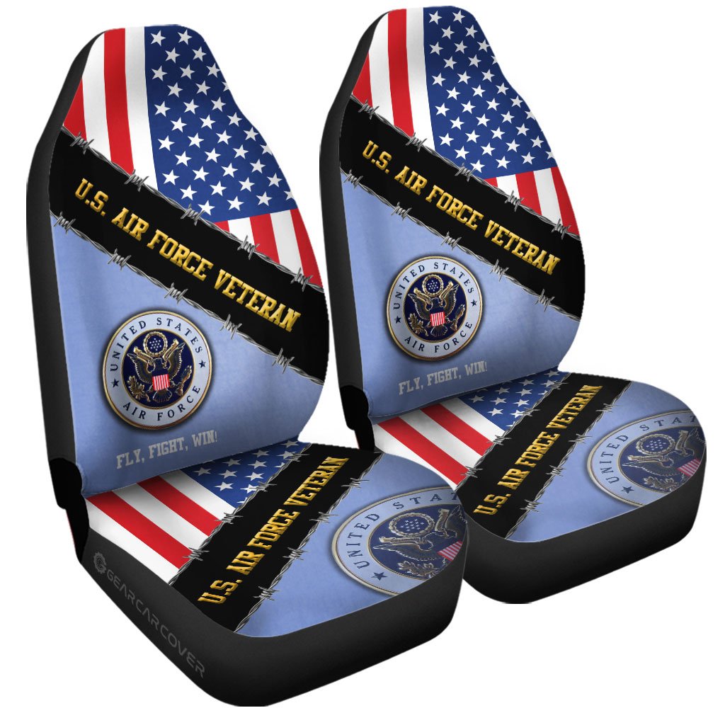 U.S. Air Force Veterans Car Seat Covers Custom United States Military Car Accessories