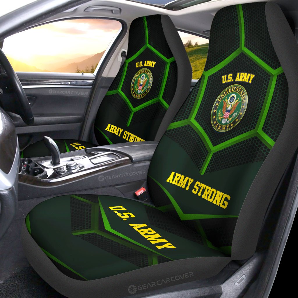 U.S Army Car Seat Covers Custom Army Strong US Military Car Accessories