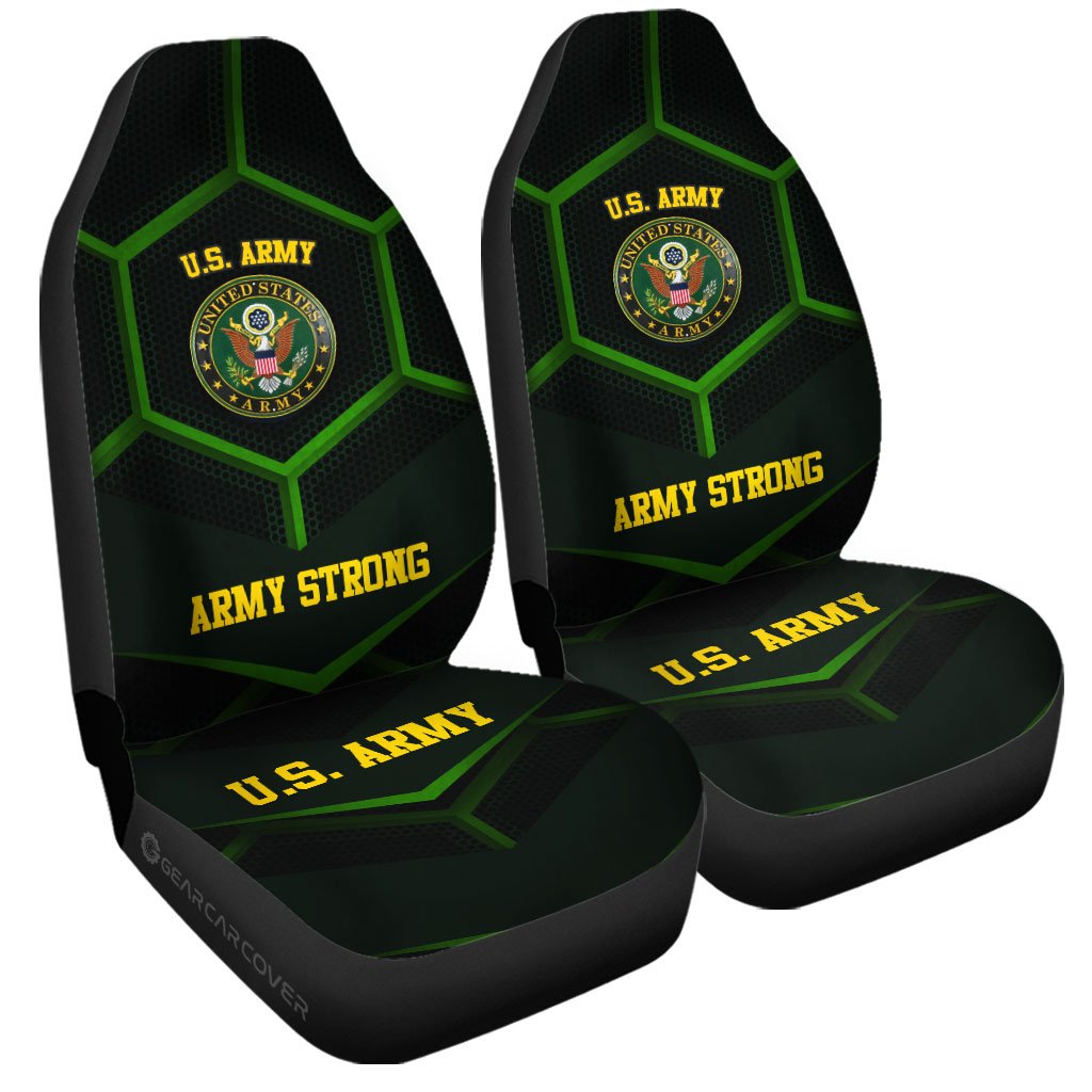 U.S Army Car Seat Covers Custom Army Strong US Military Car Accessories