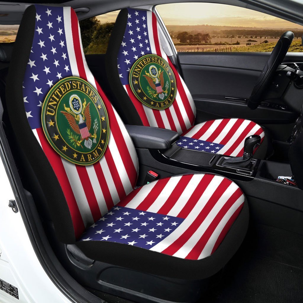 U.S Army Car Seat Covers Custom US Flag Car Accessories