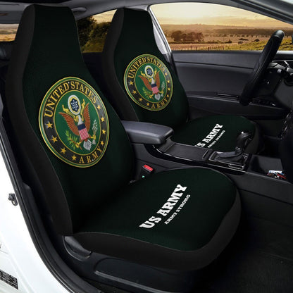 U.S Army Emblem Car Seat Covers Custom Car Accessories For Veteran Patriotic Gifts
