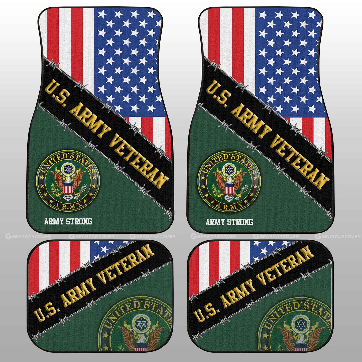 U.S. Army Veterans Car Floor Mats Custom United States Military Car Accessories