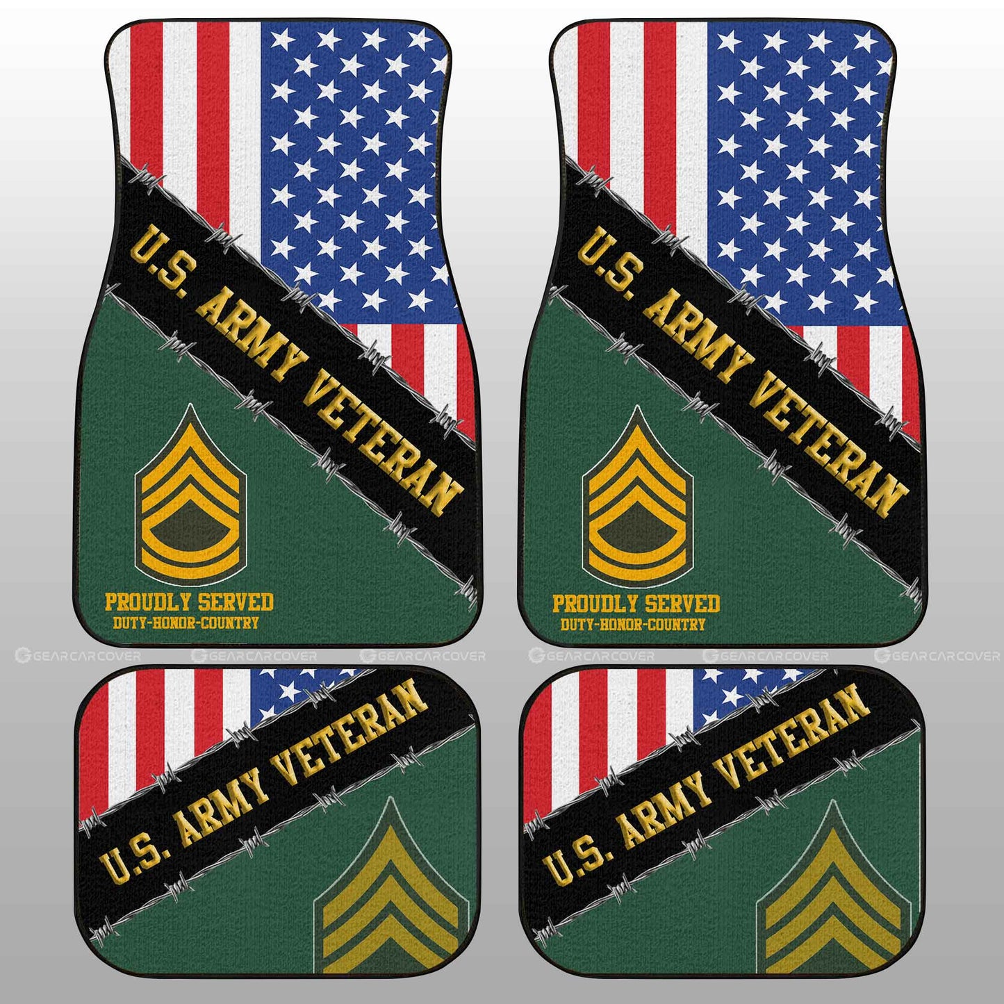 U.S. Army Veterans Car Floor Mats Custom United States Military Car Accessories