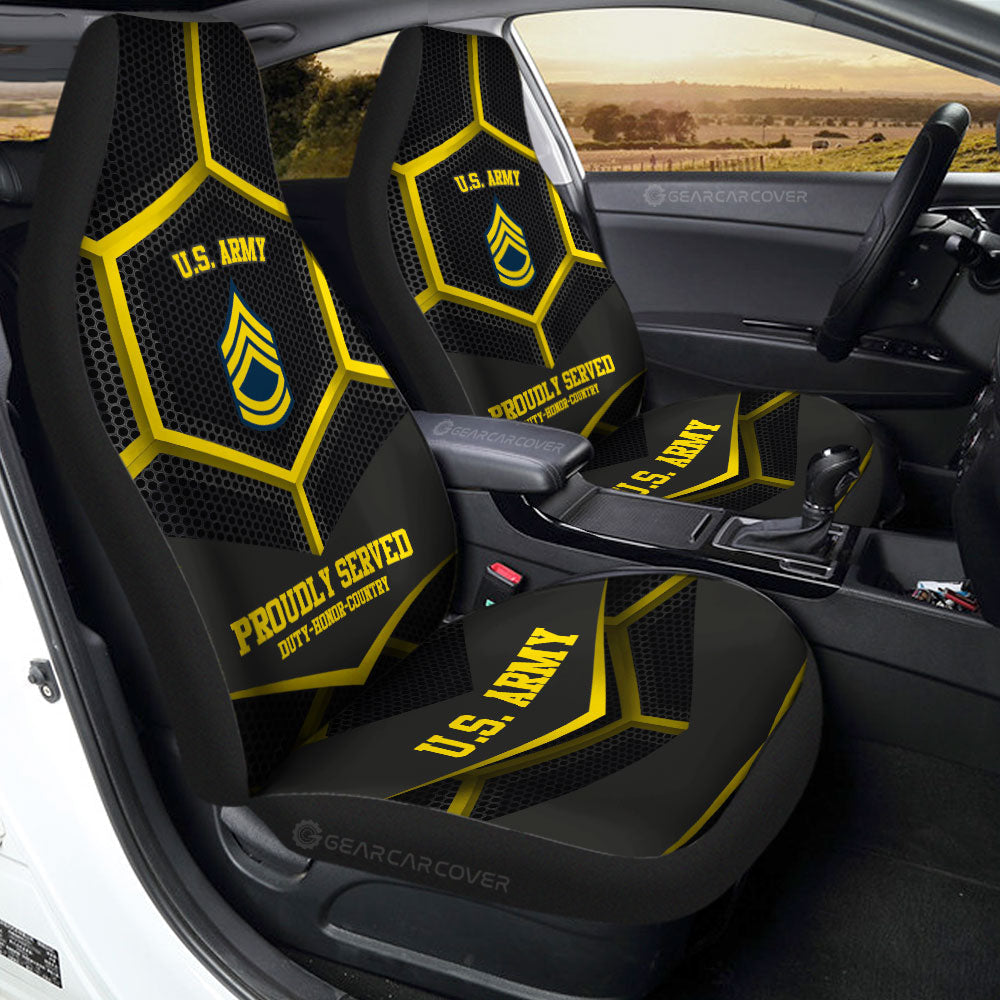 U.S Army Veterans Car Seat Covers Custom US Military Car Accessories