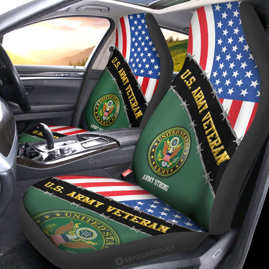 U.S. Army Veterans Car Seat Covers Custom United States Military Car Accessories