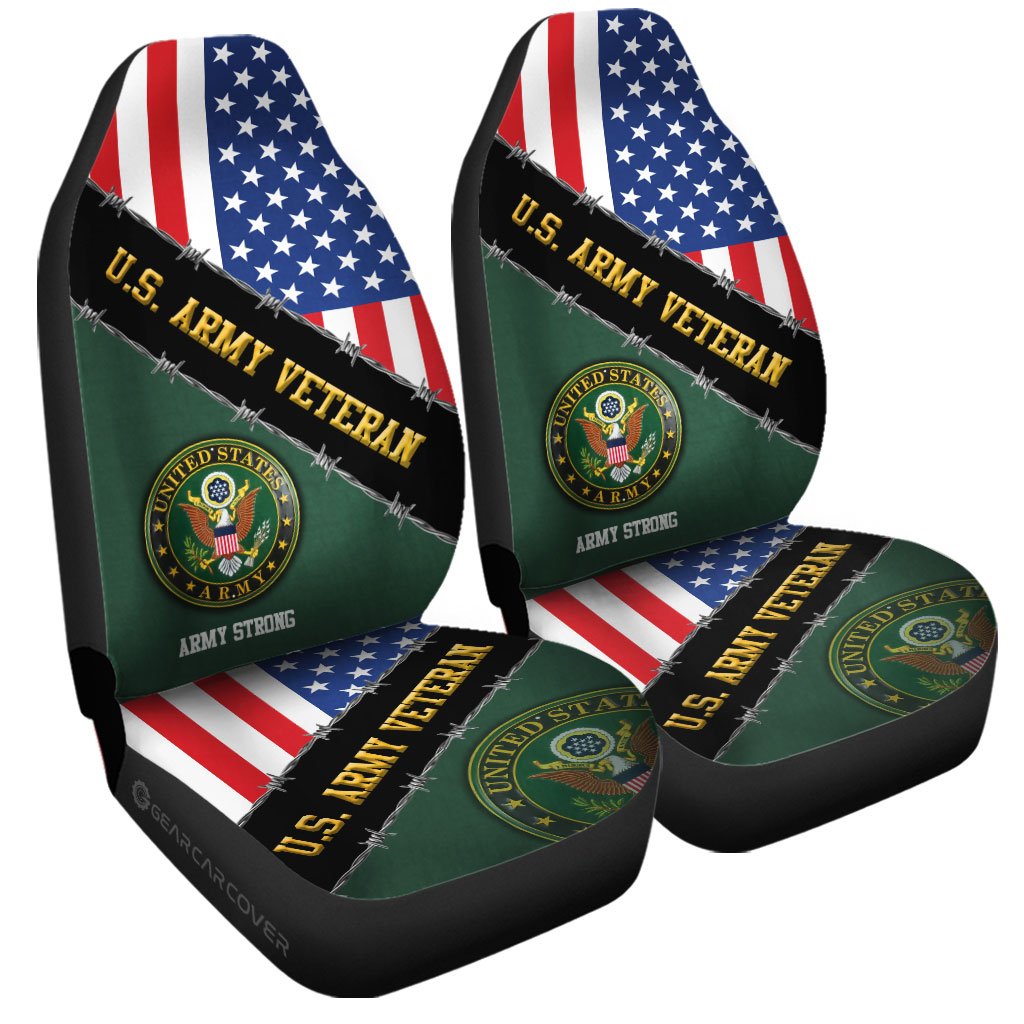 U.S. Army Veterans Car Seat Covers Custom United States Military Car Accessories