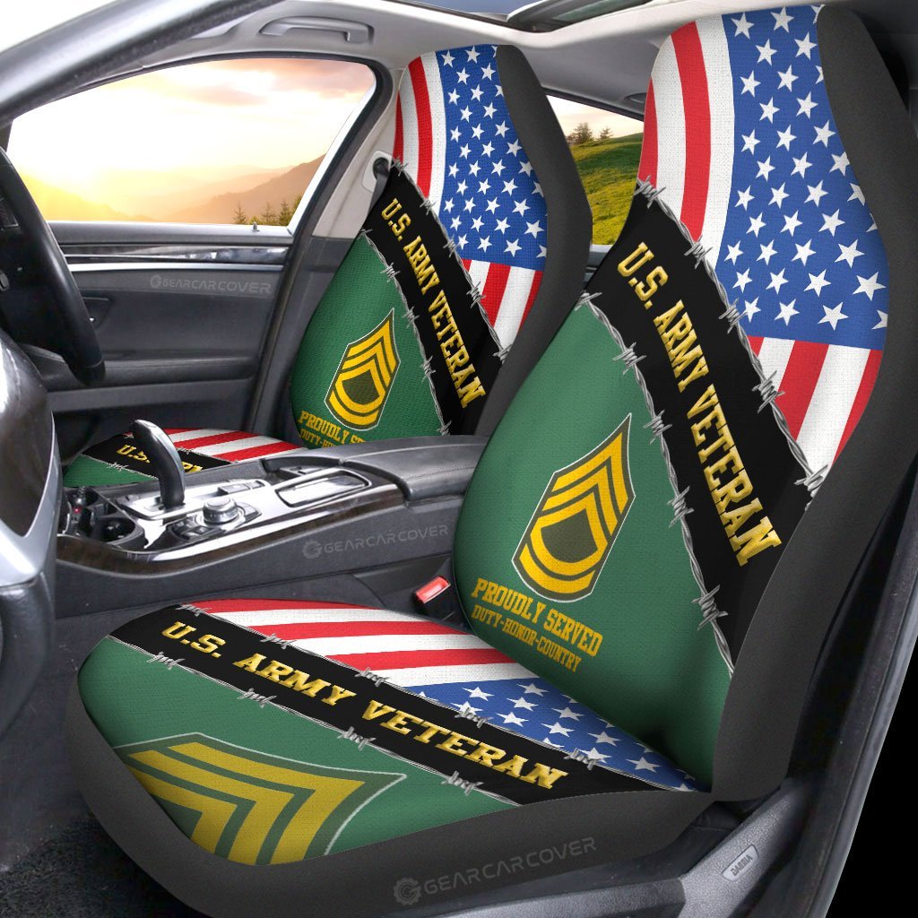 U.S. Army Veterans Car Seat Covers Custom United States Military Custom Car Accessories