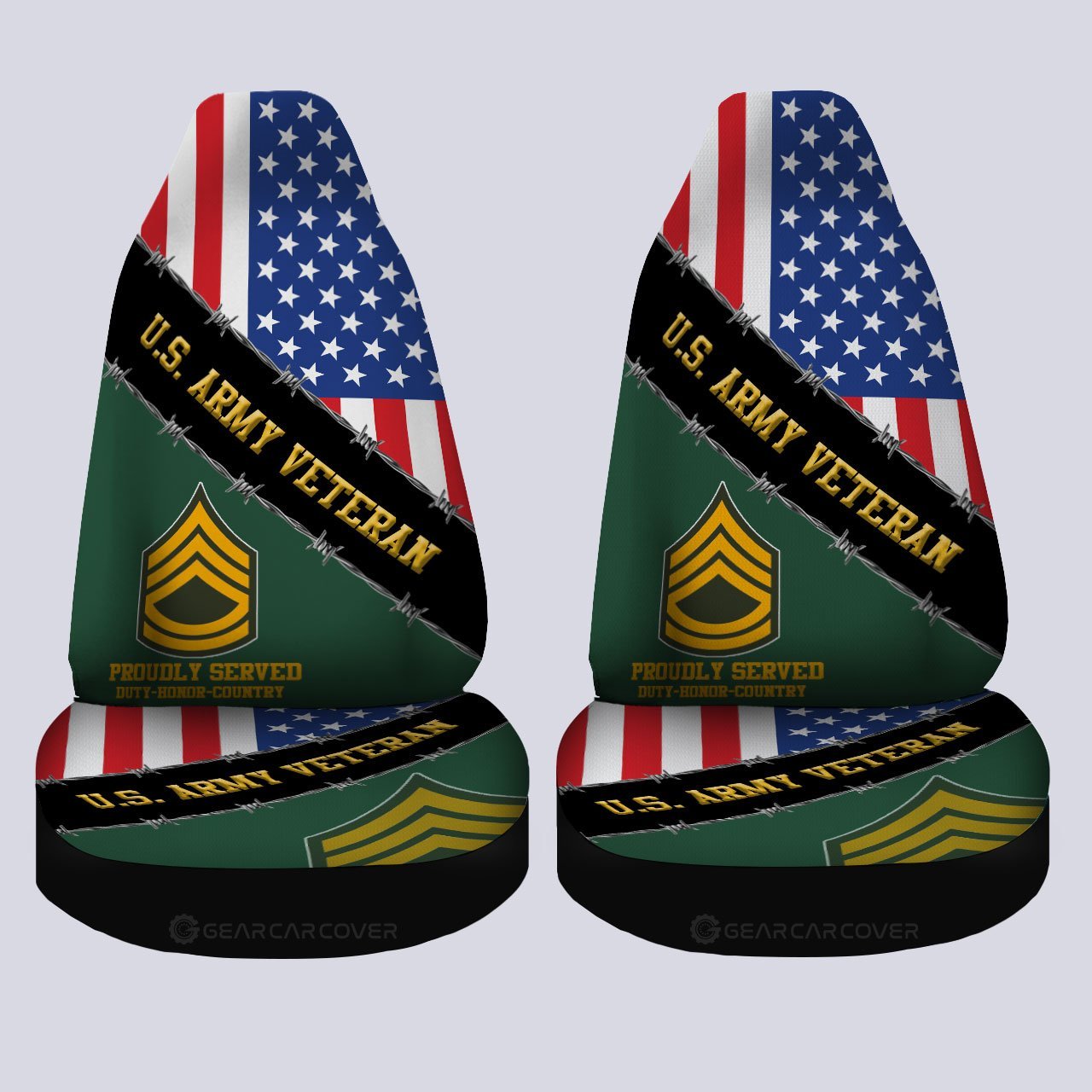 U.S. Army Veterans Car Seat Covers Custom United States Military Custom Car Accessories