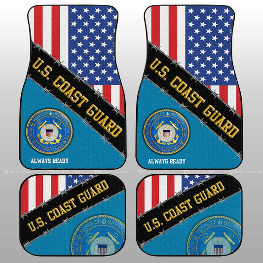 U.S. Coast Guard Car Floor Mats Custom United States Military Car Accessories