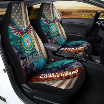U.S Coast Guard Car Seat Covers Custom US Armed Forces Car Accessories