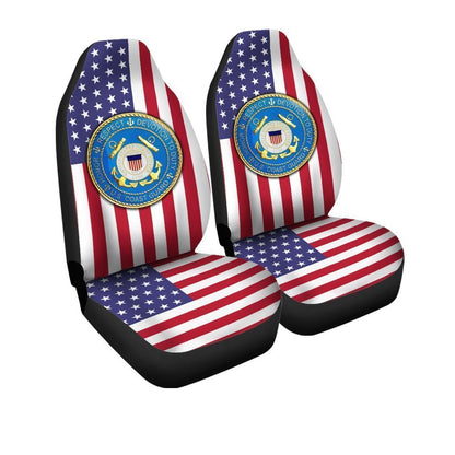 U.S Coast Guard Car Seat Covers Custom Us Flag Car Accessories