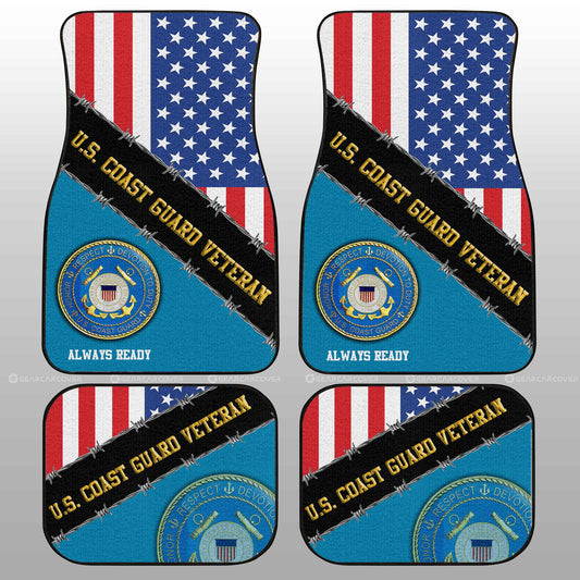U.S. Coast Guard Veterans Car Floor Mats Custom United States Military Car Accessories