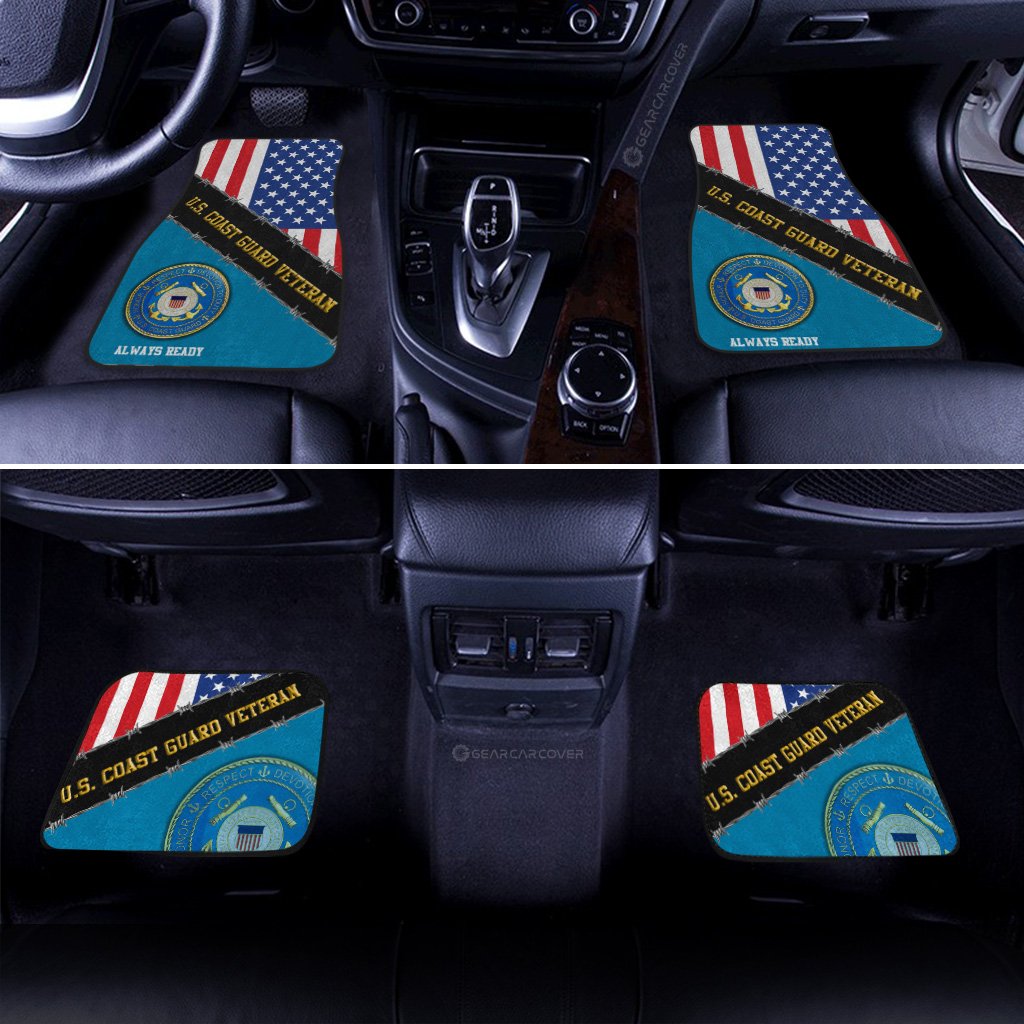 U.S. Coast Guard Veterans Car Floor Mats Custom United States Military Car Accessories