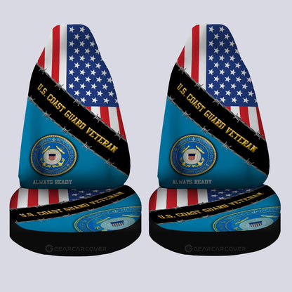 U.S. Coast Guard Veterans Car Seat Covers Custom United States Military Car Accessories