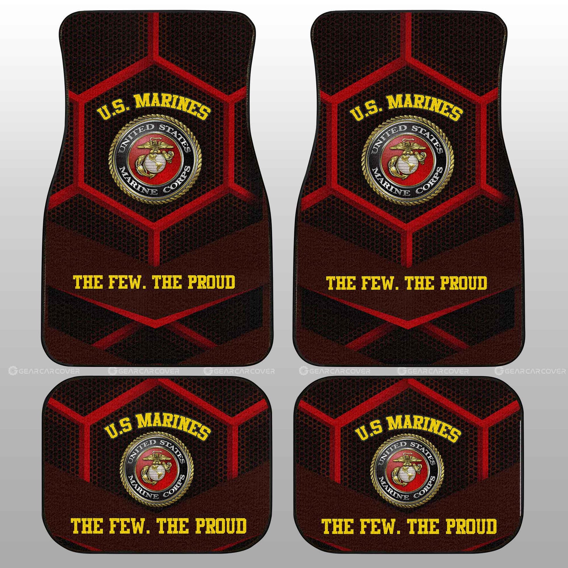 U.S. Marine Corps Car Floor Mats Custom US Military Car Accessories