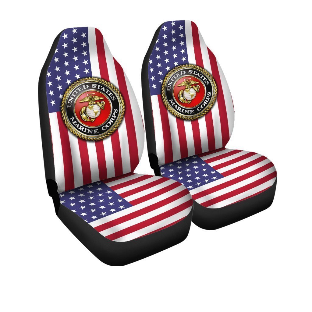 U.S Marine Corps Car Seat Covers Custom American Flag Car Accessories