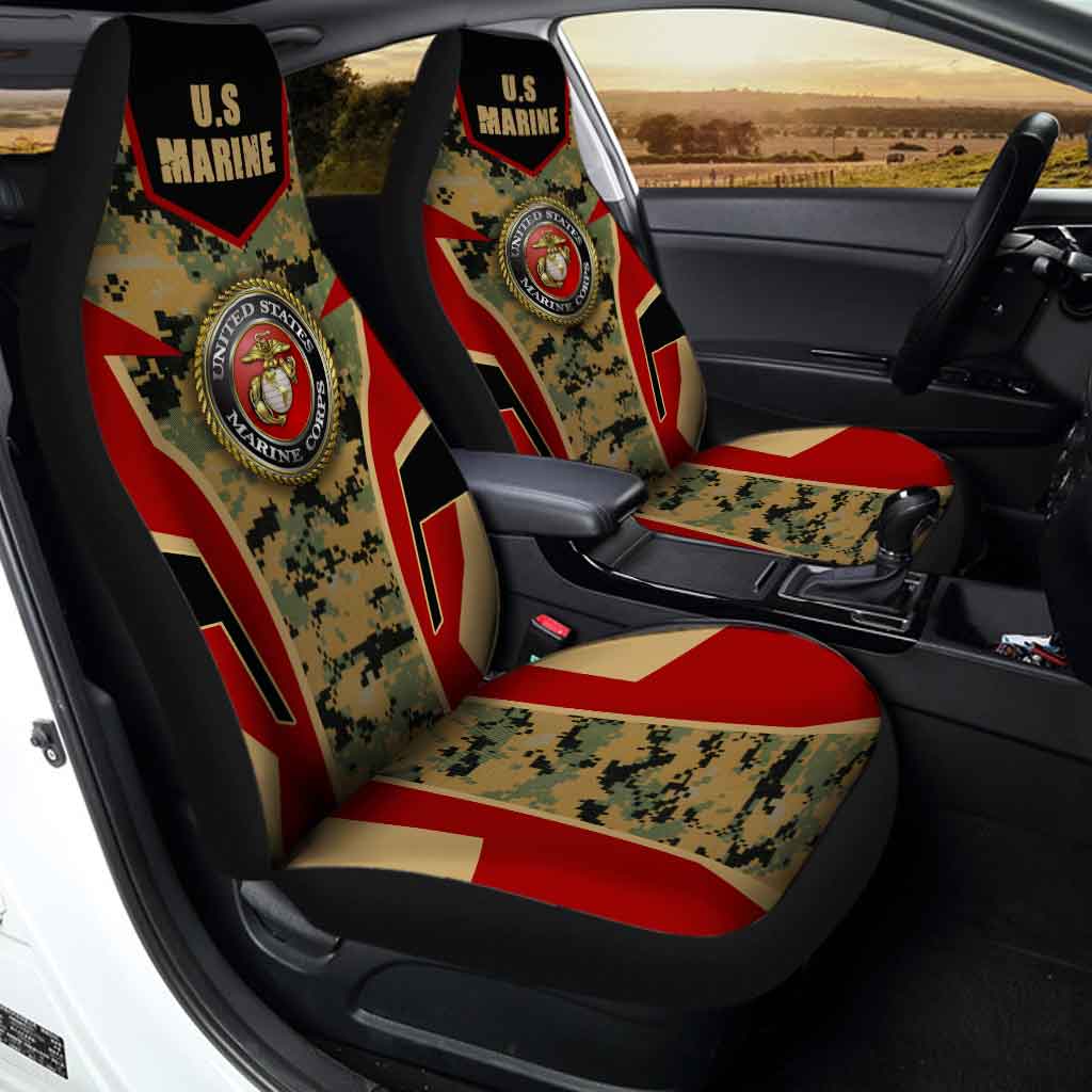 U.S Marine Corps Car Seat Covers Custom Camouflage Car Accessories