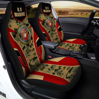 U.S Marine Corps Car Seat Covers Custom Camouflage Car Accessories