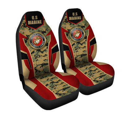U.S Marine Corps Car Seat Covers Custom Camouflage Car Accessories