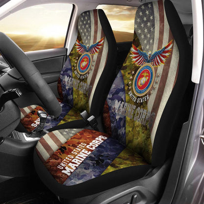 U.S Marine Corps Car Seat Covers Custom Car Accessories