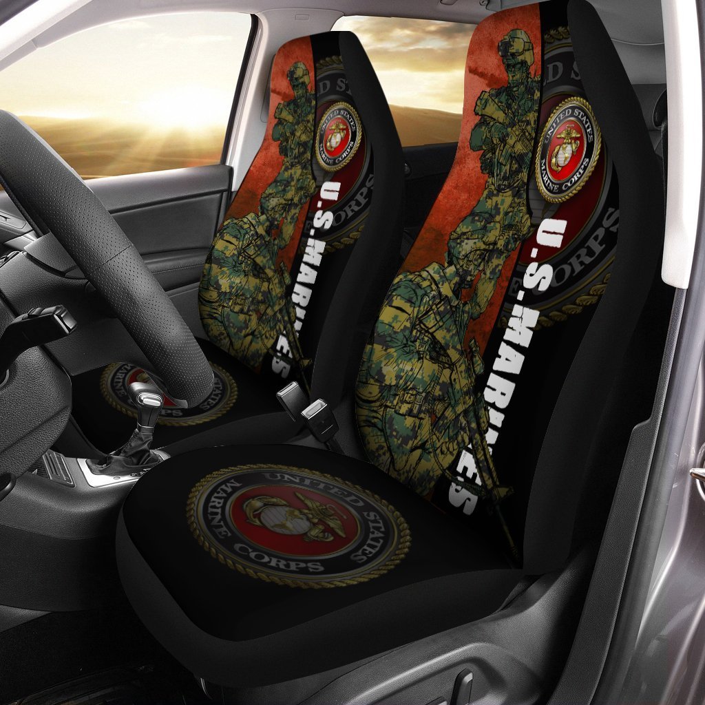 U.S Marine Corps Car Seat Covers Custom USMC Car Accessories
