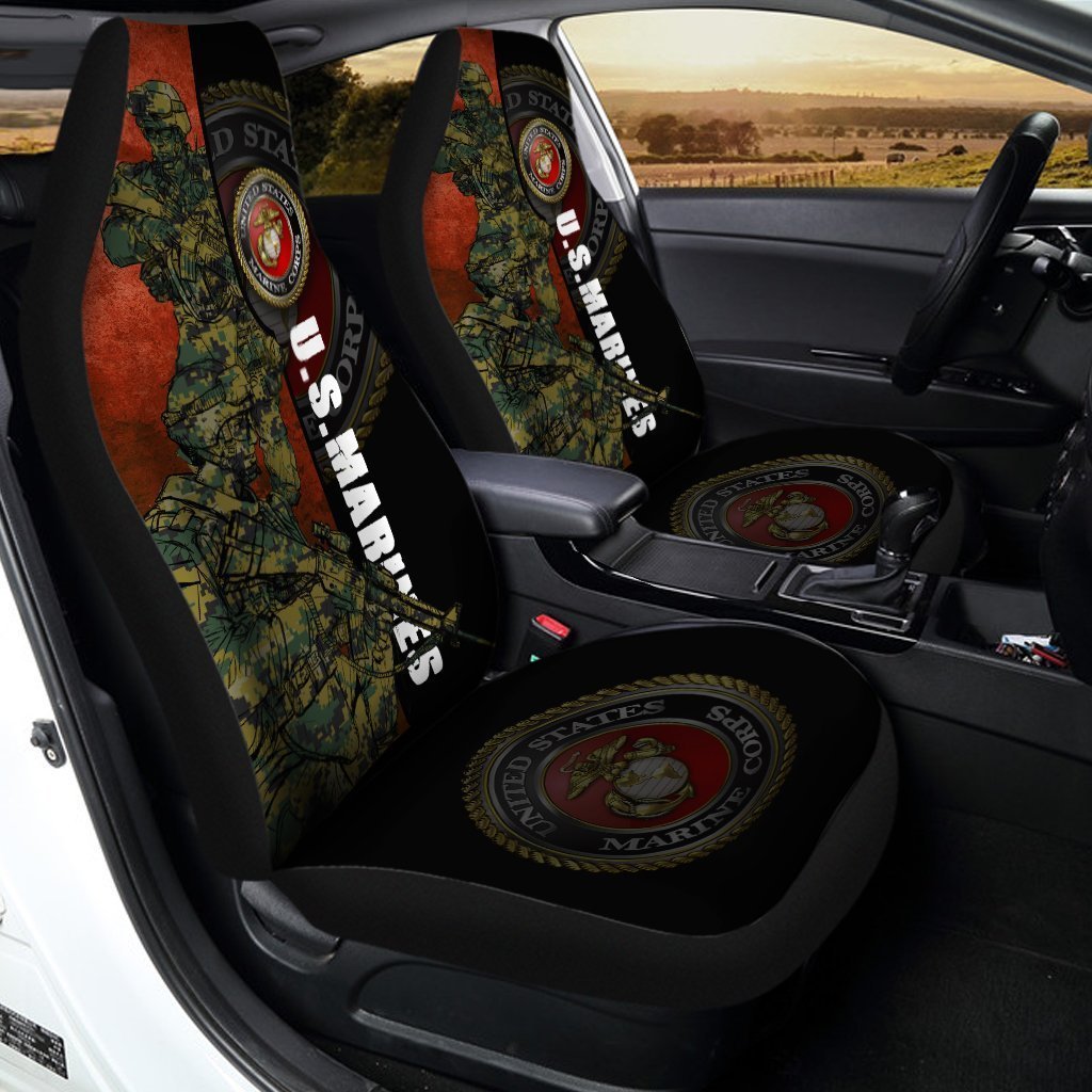 U.S Marine Corps Car Seat Covers Custom USMC Car Accessories