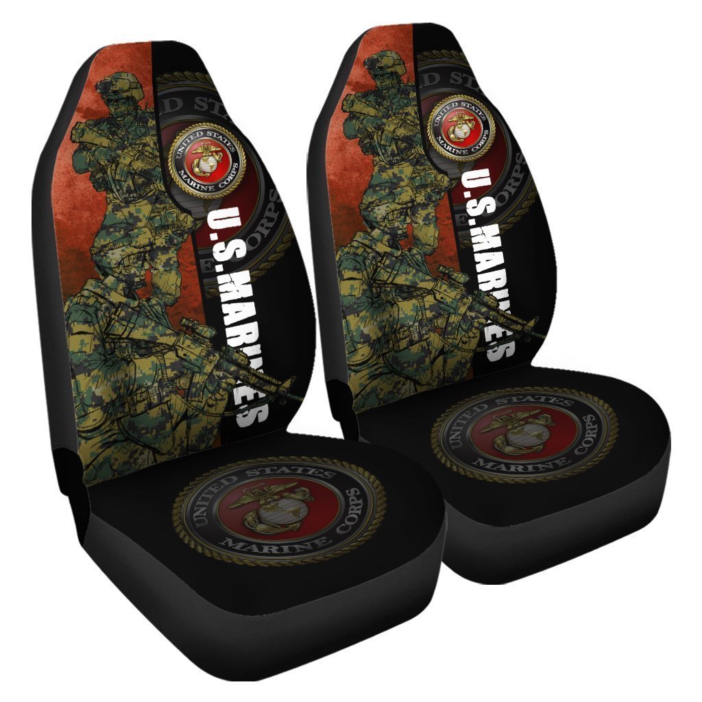 U.S Marine Corps Car Seat Covers Custom USMC Car Accessories