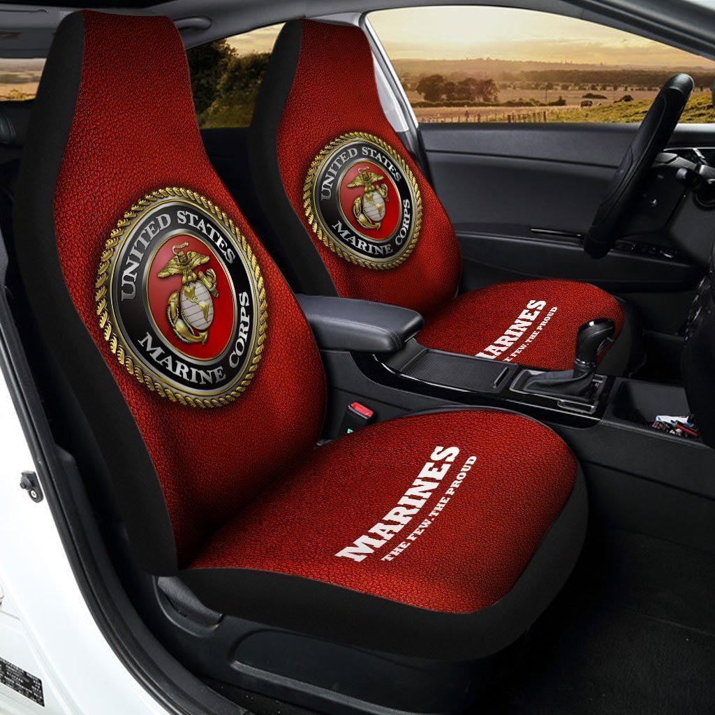 U.S Marine Corps Car Seat Covers Custom USMC Printed Car Accessories