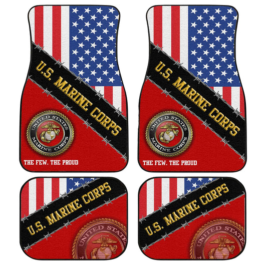 U.S. Marine Corps Veterans Car Floor Mats Custom United States Military Car Accessories
