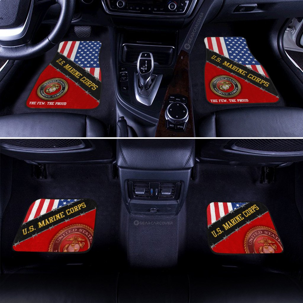 U.S. Marine Corps Veterans Car Floor Mats Custom United States Military Car Accessories