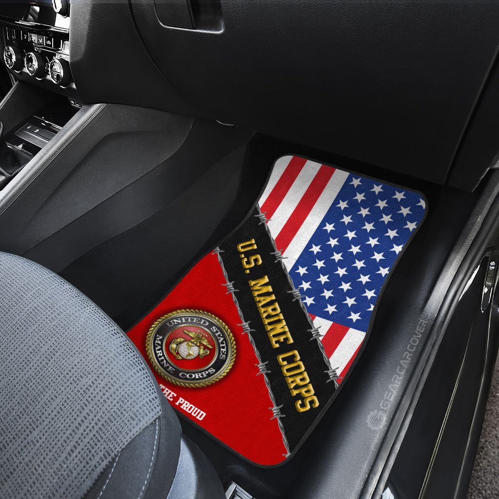 U.S. Marine Corps Veterans Car Floor Mats Custom United States Military Car Accessories