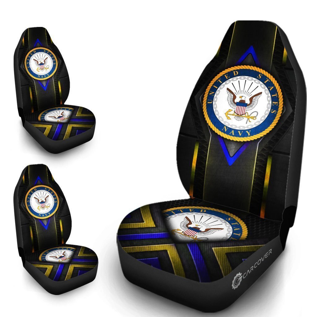 U.S Navy Car Seat Covers Custom USN Car Accessories Veteran Patriotic