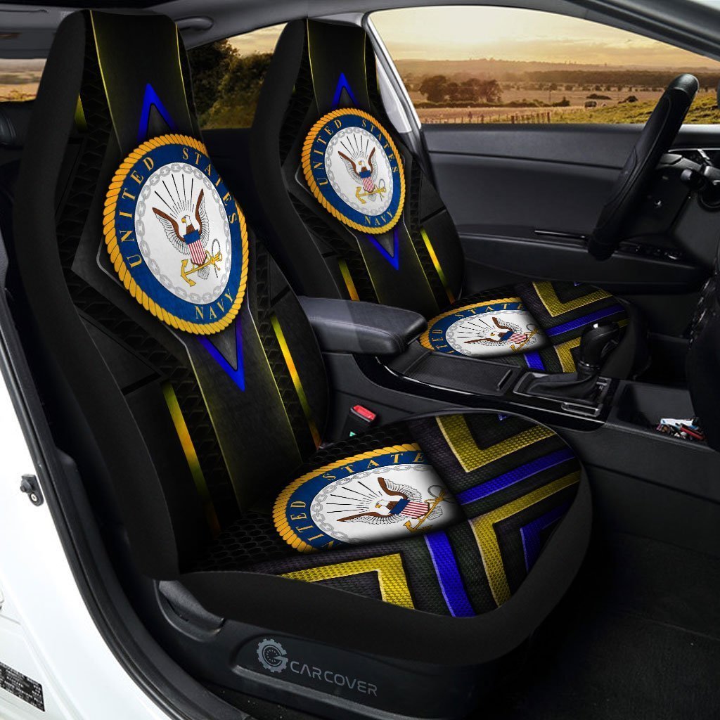 U.S Navy Car Seat Covers Custom USN Car Accessories Veteran Patriotic