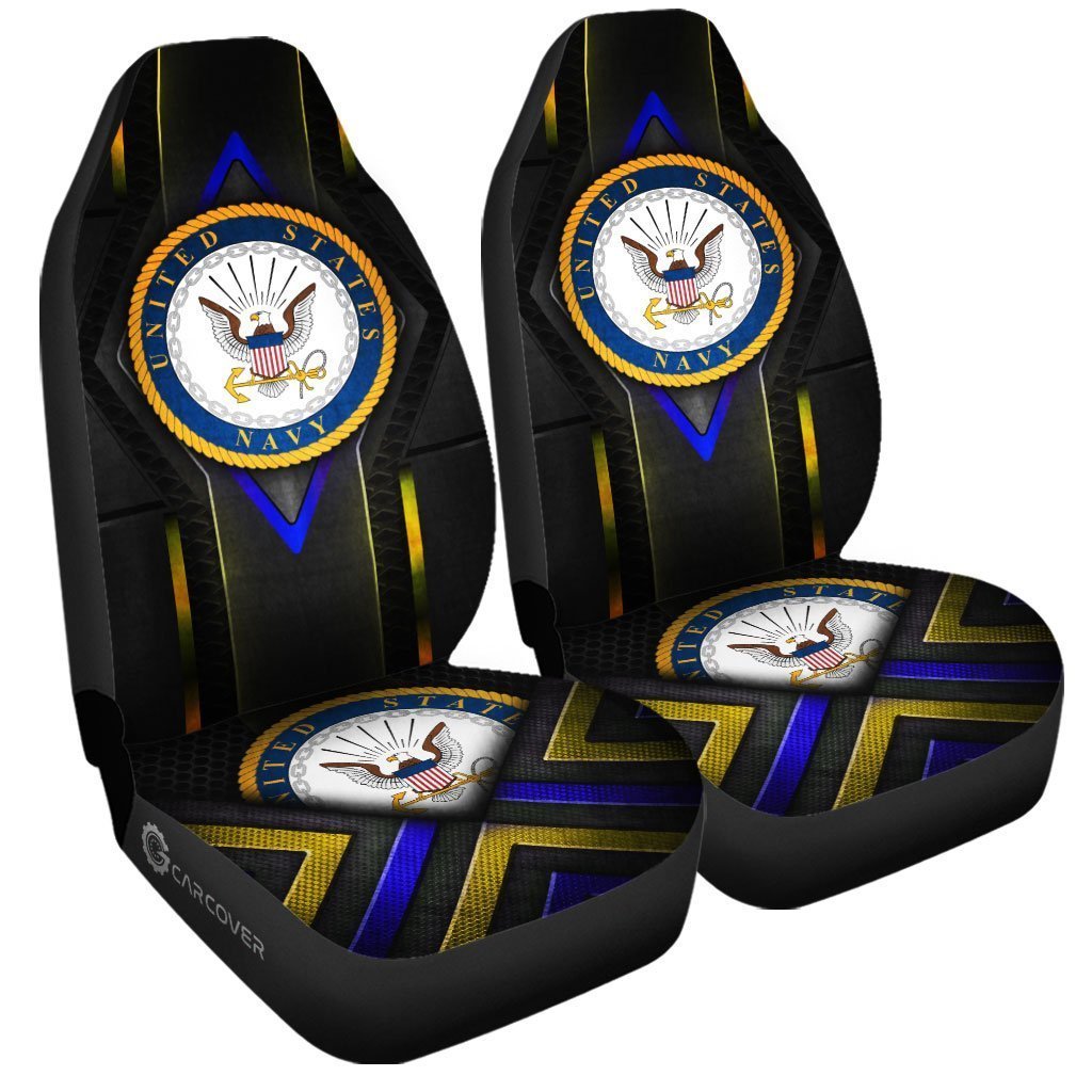 U.S Navy Car Seat Covers Custom USN Car Accessories Veteran Patriotic
