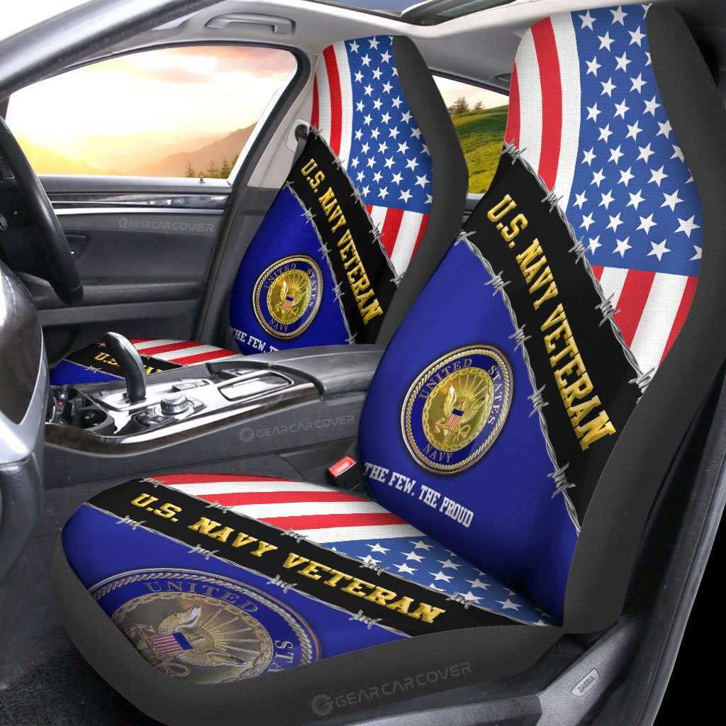 U.S. Navy Veterans Car Seat Covers Custom United States Military Car Accessories