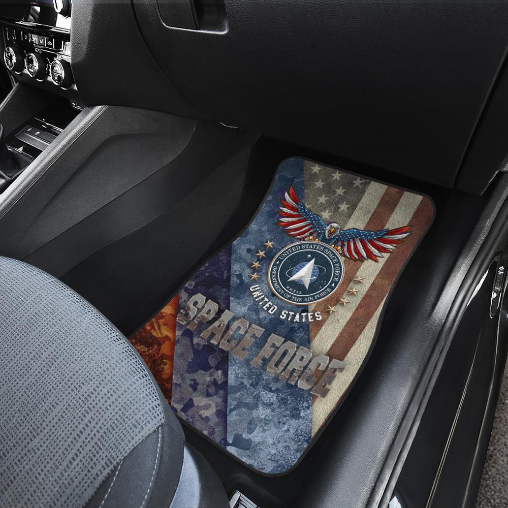 U.S Space Force Car Floor Mats Custom US Armed Forces Car Accessories