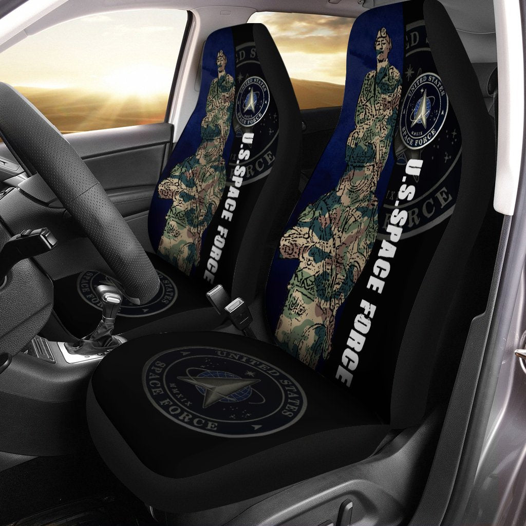 U.S Space Force Car Seat Covers Custom USSF Car Accessories