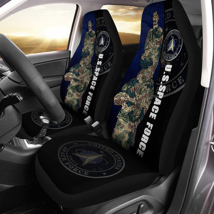 U.S Space Force Car Seat Covers Custom USSF Car Accessories