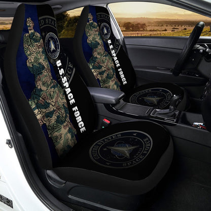 U.S Space Force Car Seat Covers Custom USSF Car Accessories